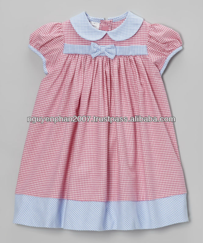 pink gingham dress girls