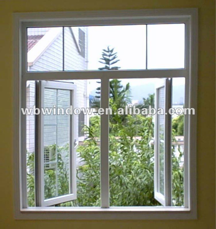 French Style Pvc Upvc Two Panel Outward Opening Cat Windows And French Style Pvc Upvc Two Panel Outward Opening Cat Windows And Fixed With Decorative Grids