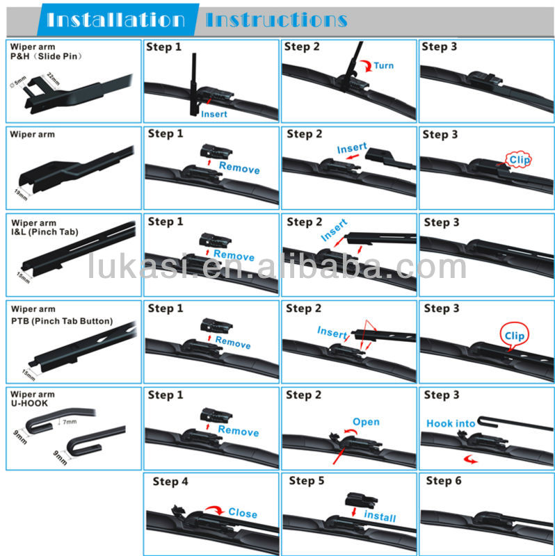 Wiper Motor Car Wash Wiper Blades Can Fitting 5 Different ...