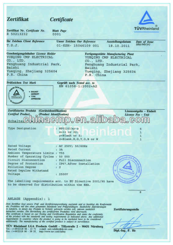 CMP 12mm 4 pin plastic mushroom push button switch with led or not