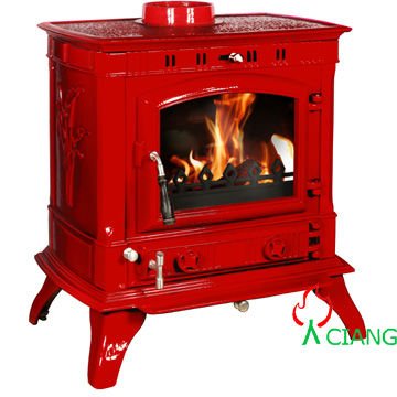 Enameled Multi Fuel Stove Cast Iron Wood Burning Cast Iron Stove Wood Burning