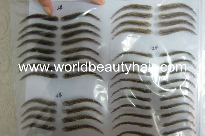 like nylon material Fake Human Lace Hair High Eyebrow Quality Eyebrow False