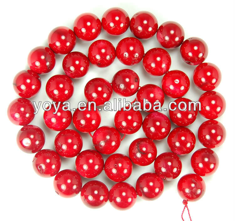 red flat beads