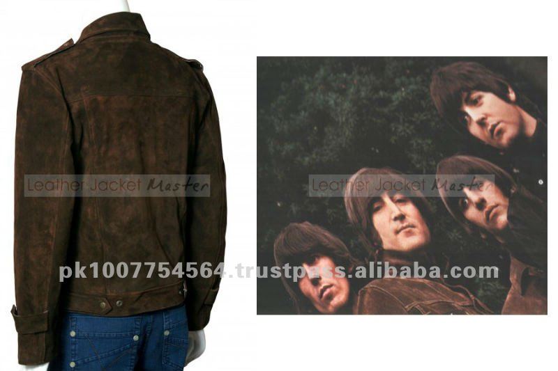 John Brown /& Dark Brown Beatles Rubber Suede Lennon Leather Jacket