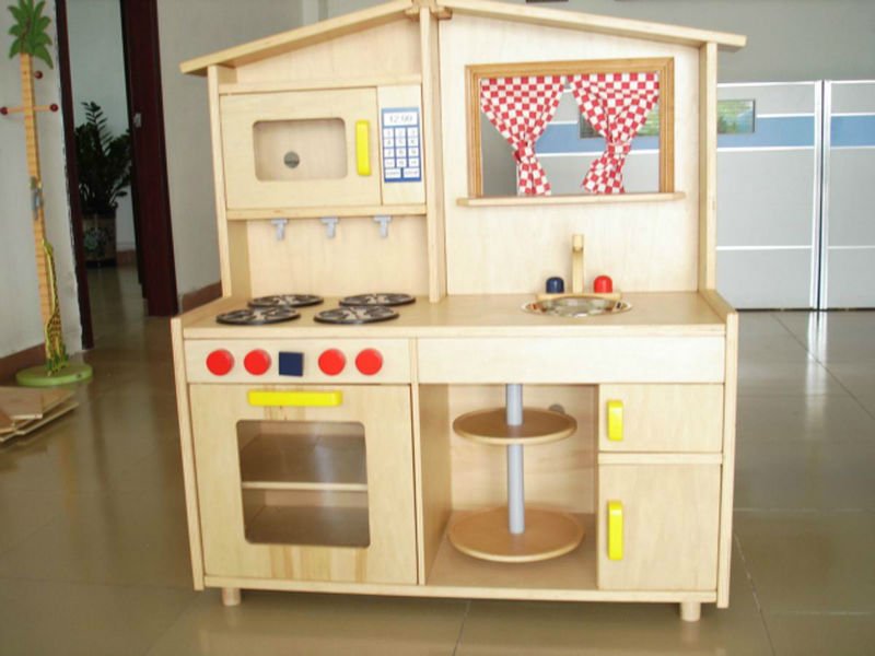  Cheap  And Finest Quality Pretend Play  Wooden Kids Kitchen  