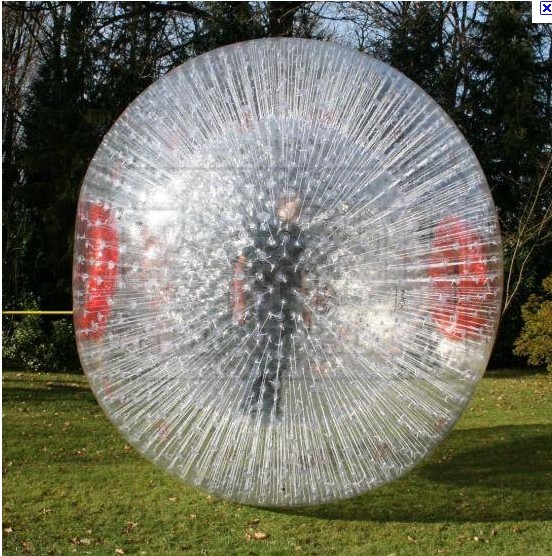 giant inflatable ball to ride in