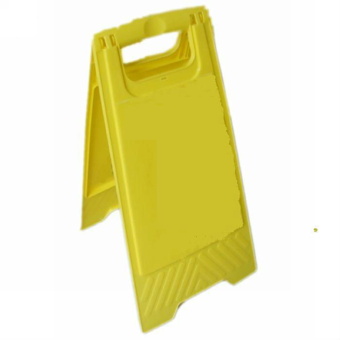 Yellow foldable caution wet floor sign, Plastic safety A shape traffic warning sign