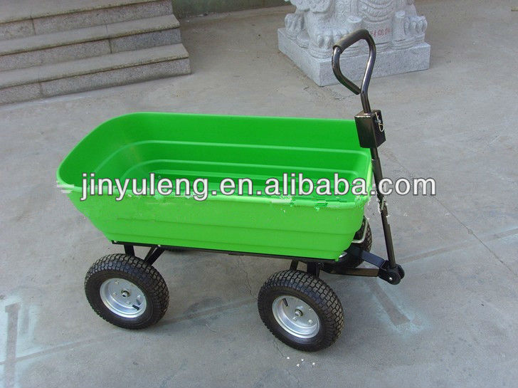 75L large capacity tip lorry tilting tool cart garden mini dump tool cart folding wagon wheelbarrow