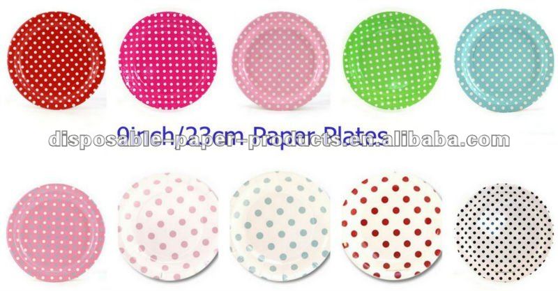 plain coloured paper plates