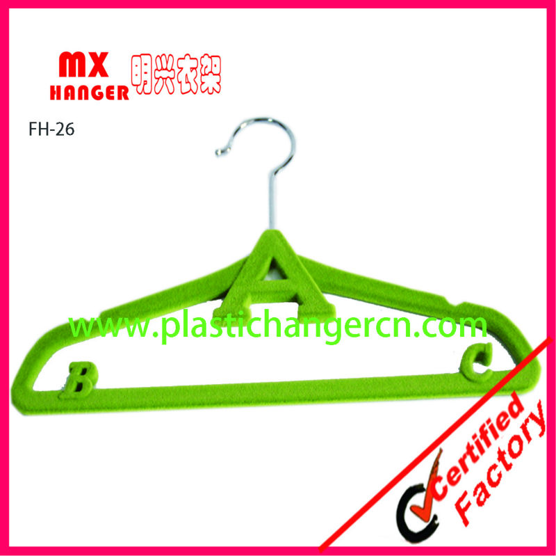 Green Velvet Flocked Hangers,Velvet Covered Coat Hangers,Green Velvet