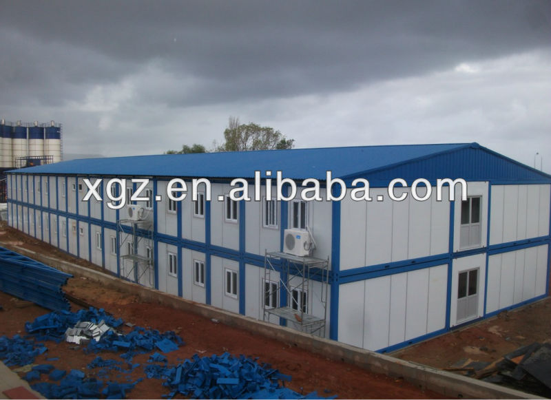 Cheap Prefabricated Steel House,with Light Steel Frame and Sandwich Panels