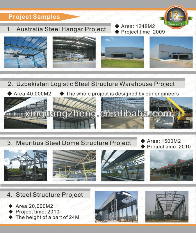 galvanized steel struction and manufacture warehouse light steel structure