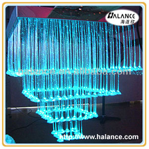 modern chandelier 2012 with crystal fiber optic pendant light