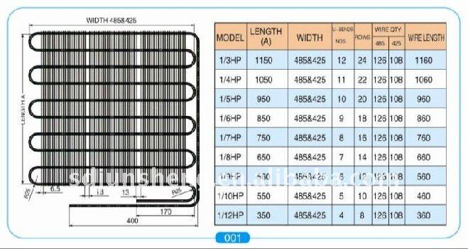 Refrigerator Condenser Refrigerator Condenser