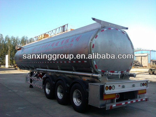 Tri Axles Fuel/ Oil Loading Tank Semi Truck Trailer with Other Dimensions , truck trailer spare parts