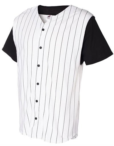 pinstripe baseball shirt