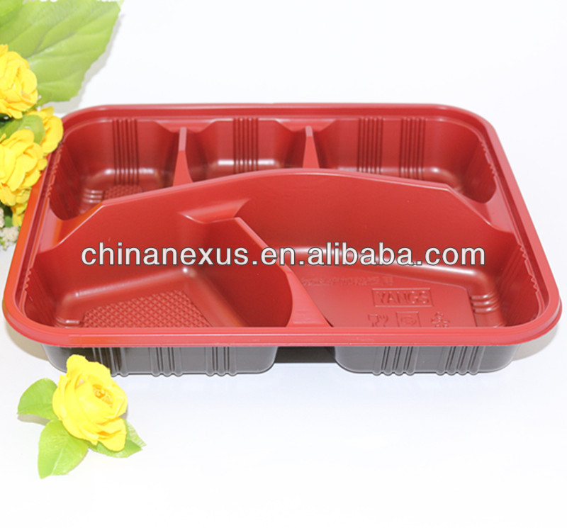 Divided Plastic Food Containers Disposable Plastic Tableware Plastic
