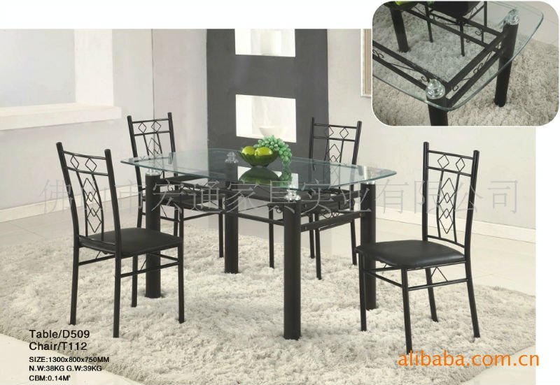Buena Sencilla Mesa De Cristal Con Cuatro Pvc Sillas De Cojín - Buy ... Buena Sencilla Mesa De Cristal Con Cuatro Pvc Sillas De Cojín - Buy ...