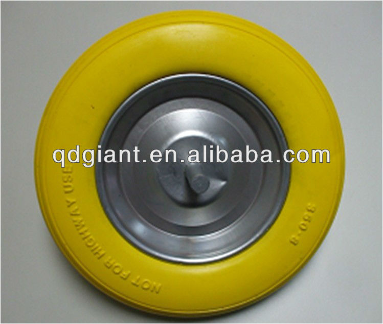 Columbia PU foam rubber wheel 3.50-8
