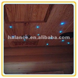 starry sky ceiling led fiber optic lighting in sauna room