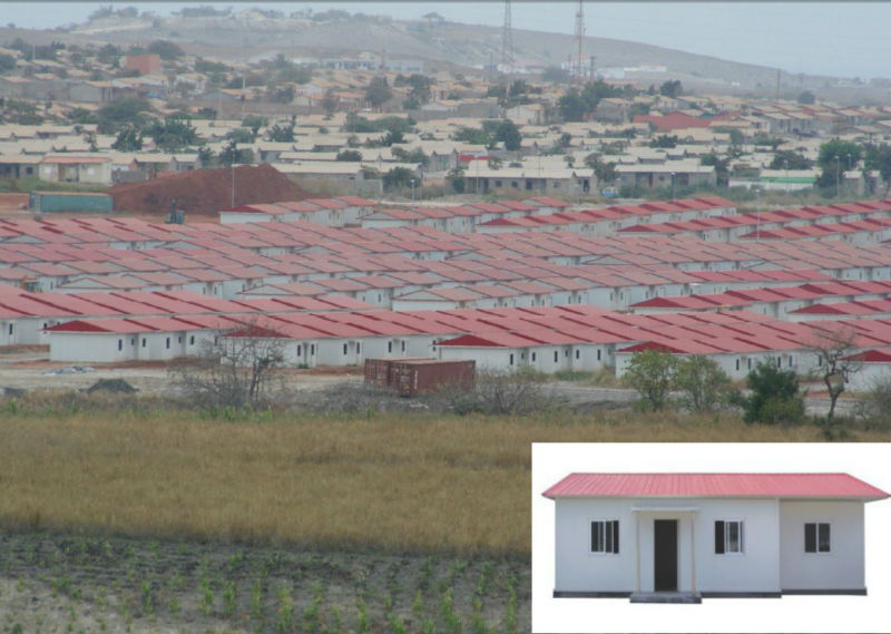temporary prefabricated house for Angola