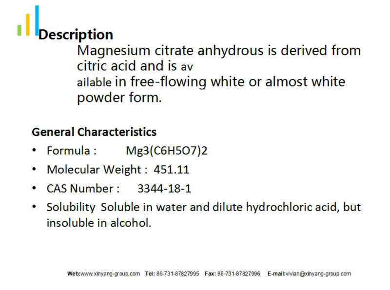 Tri Magnesium Citrate Anhydours + Nonahydrate