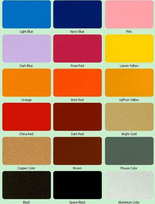 Alucobond Color Chart