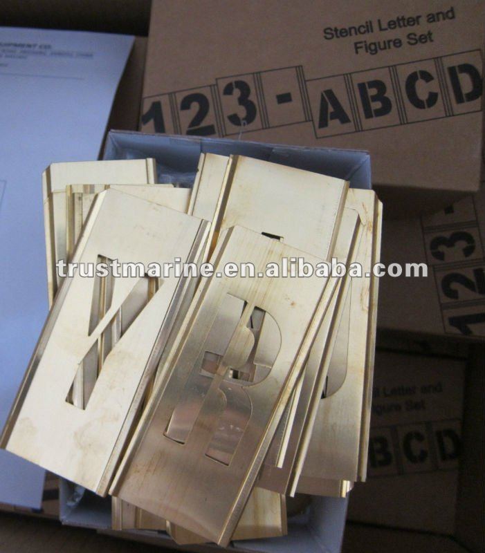 Impa 613138,Stencil Letter And Figure Sets Brass Az & 09 60mm 76pcs