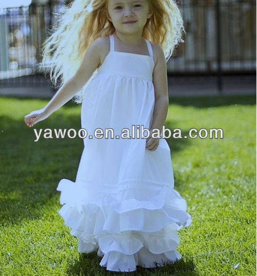 little girl white maxi dress