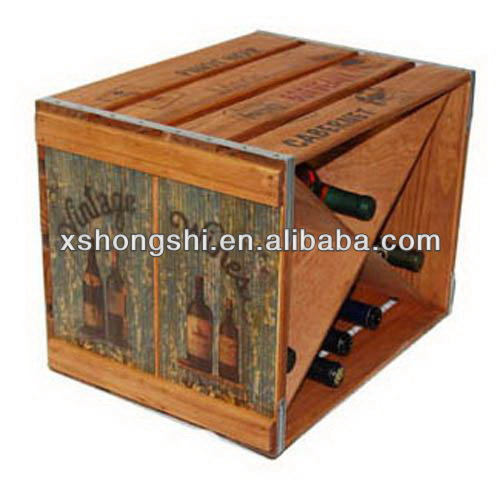 Antiqued/rustic Wooden Shooter Gift Boxes,Wooden Crate,Wooden Wine Box