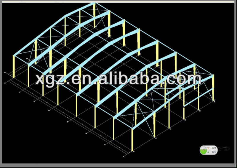 autocad workshop steel structure drawing