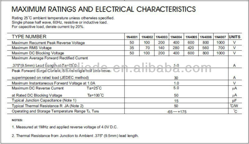 diode 4007 1n4004 1n4001 1n4002 1n4005 In4007 1n4003 1n4007 1n4006