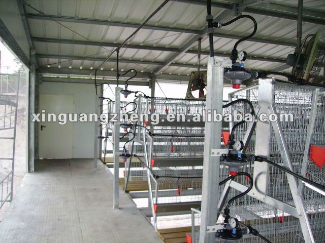 Prefabricated Steel structure Chicken shed with CE and ISO9001:2000