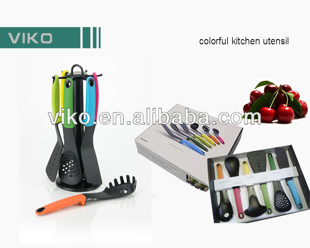 6pc Kitchen Utensil Set Multi Colour Nylon 6pc Kitchen Utensil Set Multi Colour Nylon