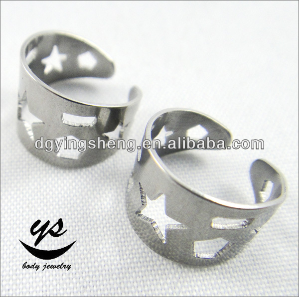 Cheap Ear Cuffs No Piercing Stainless Steel Fashion Heart Shape Dangle