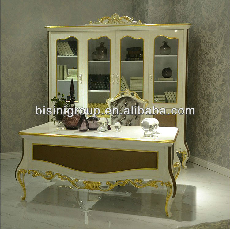 European Style Furniture Office Exquisite Ornate Executive Desk