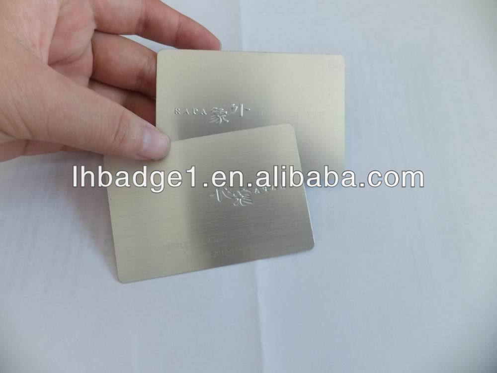 Di Alta Qualità In Metallo Biglietto Da Visita/in Acciaio Inox