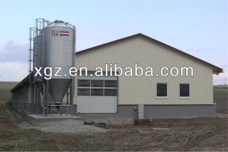 Industrial steel structure building design poultry farm shed chicken house for layers