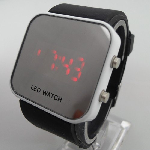 Led Digital Watch Stainless Steel Back 
