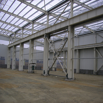 Modular, durable prefabricated metal warehouse and workshop