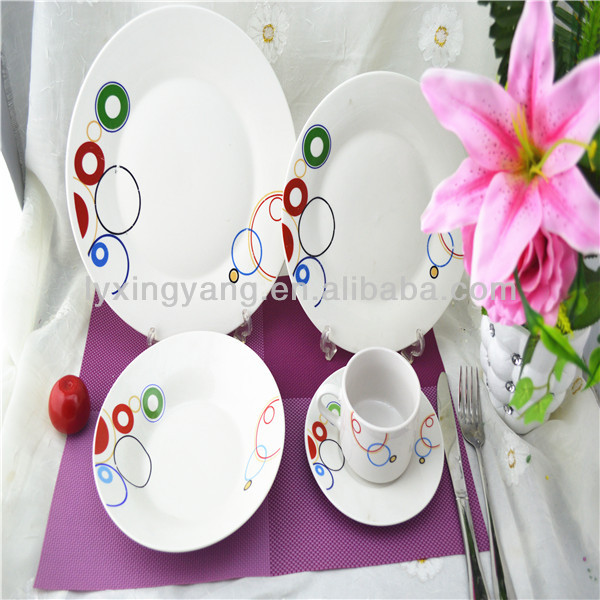 20/30pcs Ceramic Dinner Sets,Turkish Dinnerware Set Porcelain,Solid