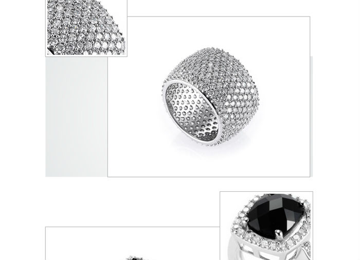 Simple design cz thailand silver costume jewelry manufacturer