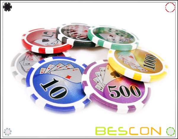 Poker chip value stickers