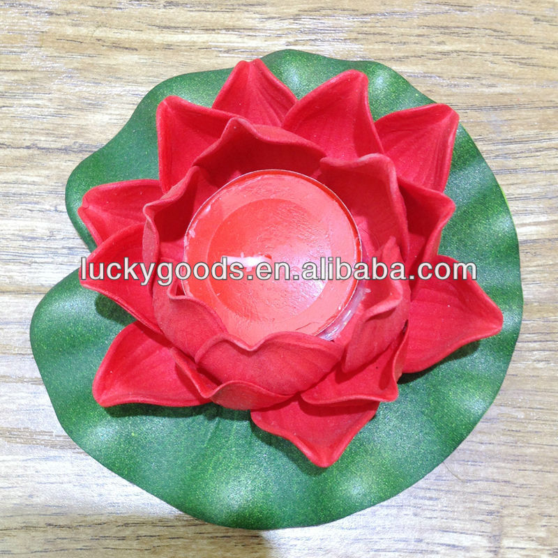 Panas Menjual 10 Cm Ukuran Eva Mengambang Lotus Lilin 