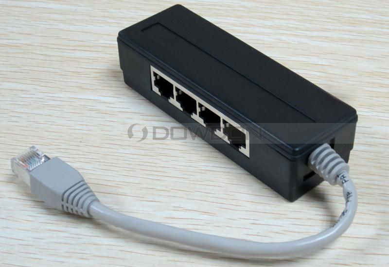 Splitter 4 Port Connector Rj45 Network Lan Extender ... wiring rj45 modular plug 