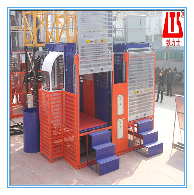 SC200 200 2000kg Double Cages Construction Lift or Elevator HONGDA Brand