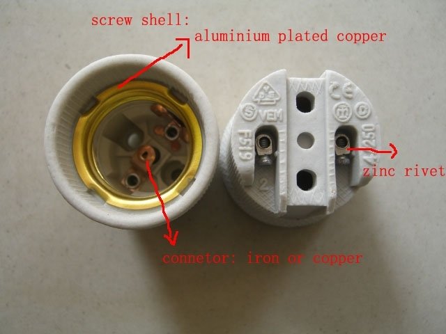 Screw Type E27 Porcelain Lamp Holder With Ce And Rohs ... porcelian light bulb socket wiring diagram 