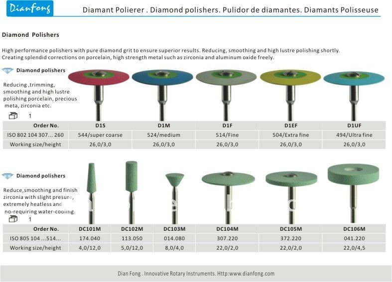 Hp Shank Wheel Shape Diamond Impregnated Mixed Ceramic Powder Dental