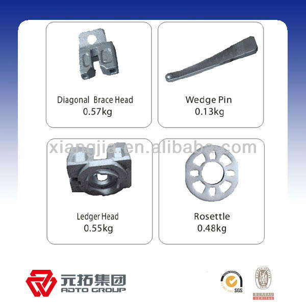 Q345/Q235 buliding hot dipped galvanized scaffolding ringlock standard for sale