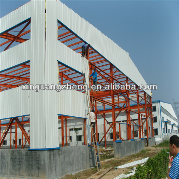 large span steel space frame structure warehouse low cost factory workshop steel building